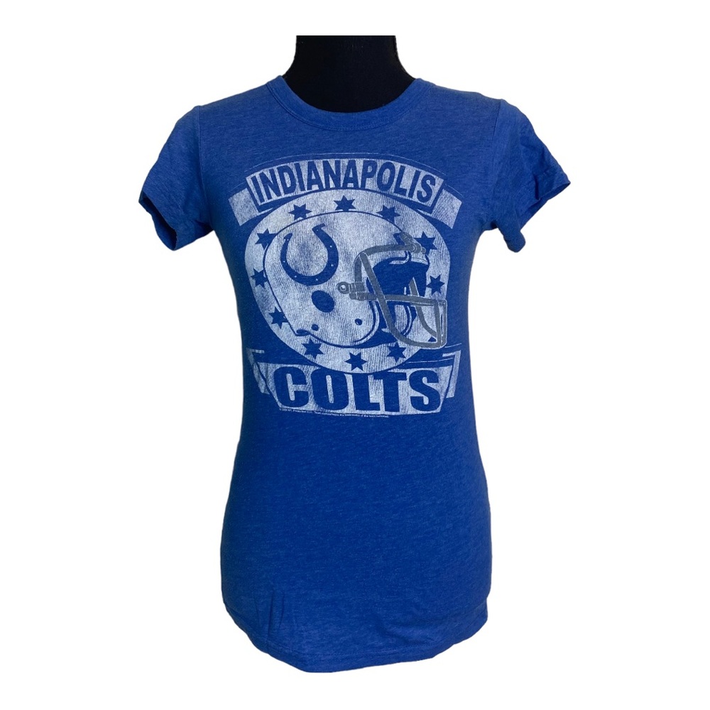 Junk Food Indianapolis Colts Tee - Size Small, Heather Royal Blue/White